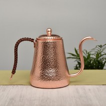 순수구리주전자 동주전자 얇은 목 순동 손으로 만든 커피 수동 추출, 500ml커피포트ml