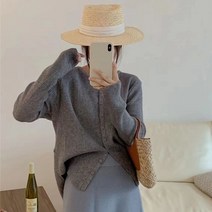 SJW 여성 언발 니트 가디건 오픈 무지 슬림핏 긴팔 상의 봄가을 빅사이즈 6가지 컬러