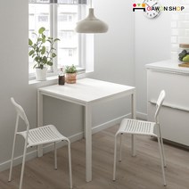 [당일출고] 이케아 MELLTORP-ADDE 2인용 테이블세트/식탁세트/책상, 테이블1개(화이트)+의자2개(화이트)