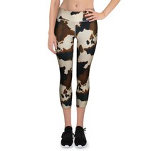 Terez 여성 프린티드 퀵 드라이 Activewear Fitness 카프리 레깅스 239213