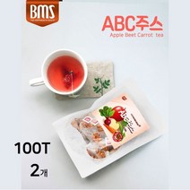 BMS ABC주스 공복 사과비트당근 비율 디톡스 클렌즈 쥬스 레드비트 건조 말린 껍질째 뿌리 통째로 건사과 건비트 건당근 ABC 티백 내장지방 뱃살 체지방 효과 후기, 2개, 100티백