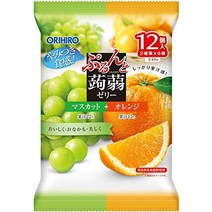 오리히로 곤약 젤리 파우치 머스캣과 오렌지 맛 0.7 oz(20 g) 젤리 x 12개 6팩 세트, 6개, 20g