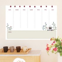 꾸밈 iy755-귀여운냥냥이주간칠판시트 시트지, 4타입