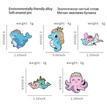 고래뱃지 고래 와펜 우영우 귀여운 해양 생물 에나멜 핀 문어 돌 상어 해마 aniaml 브로치 배낭 핀 배지 보석 선물 도매 6