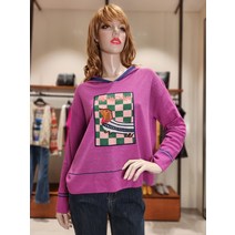 베네통 강아지 체크보드 후드 니트_BAKP15241(2242776)