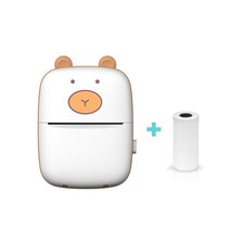 미니 포켓 휴대용 블루투스 무선 감열 인쇄 프린터 사진 레트로 스타일 사진 라벨 메모 QR 코드, 01 A8 Greywith 1Roll