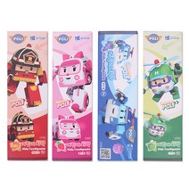아가애 로보카 폴리 어린이 치약 포도향+딸기향+사과향+오렌지향, 4개, 80g