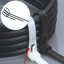 케이블타이 다회용 재활용 고정용 끈정리 인터넷 랜선 홀더 컴퓨터선정리, 30cm100P