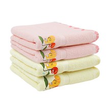 나래타올 라바 캐릭터 자수 세면타월, 1개, 핑크