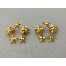 Armyshop2008 WW2 미국 육군 장교 5 별 일반 순위 배지 핀 휘장 황금 군사 브로치|스포츠 기념품|, 1개, 금