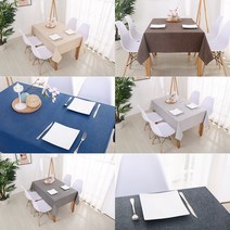 똑소녀 예쁜 감성 린넨 방수 식탁보 파티 캠핑 테이블보, 130x220, 베이지