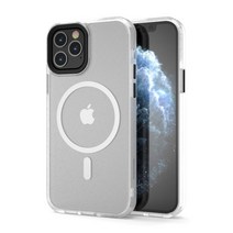ISEE아이시 Apple 맥세이프 호환 아이폰12 휴대폰 케이스 측면TPU+뒷면PC 4종컬러 강력자석, 아이폰11프로 맥스, 화이트