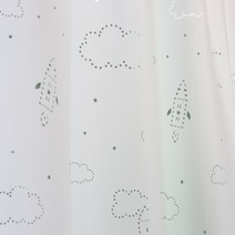 thdeco 더홈 예쁜 작은창문 가리개 사계절 아이방 화이트 네이비 로켓 레이저 펀칭 방한 방풍 무드 암막 커튼