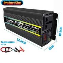 시거잭인버터 태양광인버터 캠핑용인버터 차량용인버터 순수정현파 6000w 8000w 순수 사인파 자동차 전원 dc12v ac 220v 소켓 변환기 자동차 홈 야외, 4000w