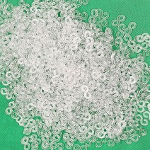 아크릴 C/S 클립 베틀 고무 밴드 팔찌 목걸이용 플라스틱 쥬얼리 커넥터 다채로운 걸쇠 액세서리 만들기 200 개, [01] S transparent