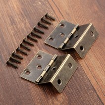 2 개/대 트리플 폴드 경첩 + 12 나사 Anqitue 청동 44*45*22mm 철 장식 가구 하드웨어 캐비닛 트렁크 보석 나무 상자