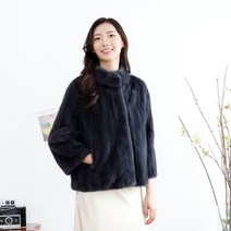 우진모피(WJ) 코펜하겐퍼 휘메일 다크그레이 숏밍크코트 국내생산 본사직영