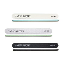 네일윈도우 일자 네일파일 3종 세트 네일화일 일자화일 블랙파일 화이트파일 지브라파일 손톱관리 오일파일 네일화일 점보팩