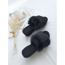 주디 토끼퍼 키높이 통굽 웨지 슬리퍼 2 color