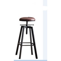 키높이의자 바텐더의자 홈바 카운터의자 스탠드 체어, 가죽 쿠션 의자 표면 (등받이 없음)