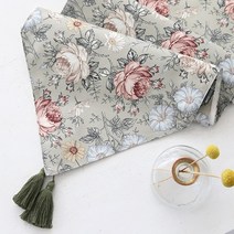 데코토닉 빈티지플라워 러너(컬러3종), 베이지, 6인용