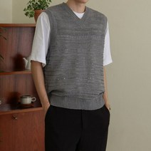 여름옷 스카시 브이넥 니트 조끼