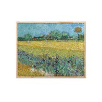 세계명화 편백나무액자-소형[아이리스가 있는 아를의풍경], 단품