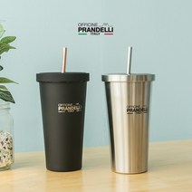 프란델리 스텐 빨대 텀블러 블랙 500ml, 스트로우 세트 + 빨대 텀블러 블랙 500ml