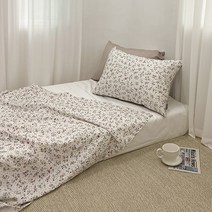 5RIGINAL 엘린 베이지 여름 시원한 순면 한겹 홑이불 얇은 담요 블랭킷, 화이트, 없음