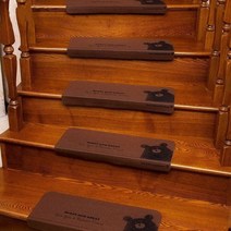 계단미끄럼방지패드 10pcs 안전 논슬립 테이프 카페트, 베이지(곰 3마리)