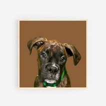 모두의팩토리 일러스트 강아지 나무액자 20종 반려견 우드 벽걸이액자 액자, AI08.복서