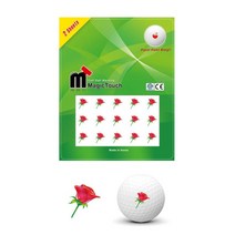 나만의 골프공구별용 부착 스티커 장미 골프대회선물 초보용 홀인원선물 홀인원기념품 표시 마킹