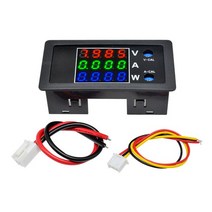 전압계 4비트 고정밀 100V 10A 전력계 검출기 LED 디스플레이 전압 테스터 디지털, 01 RedGreenBlue