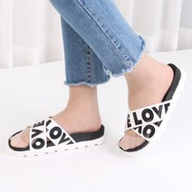 발편한 여성 푹신한 러브 엑스 통굽 슬리퍼