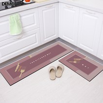 Z3JC 규조 진흙 바닥 매트 흡수 미끄럼 방지 소프트 직사각형 발 매트 속건 피로 방지 주방 매트, Z3JC 고무빨강, 40x60cm