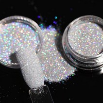 반사 어두운 플래시 Holographics 네일 파우더 반짝이 Glitters 아트 먼지 장식 크롬 안료 DIY 액세서리, 한개옵션1, 18 18