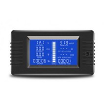 전기 전압계 테스터 전류계 디지털 배터리 내장 션트 용량 저항 모니터 0-200V 300A, 보여진 바와 같이, 하나, 01 Black