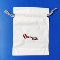 바로사세요 유백색 복주머니 500개 박인쇄물 모텔 파우치 용품 비품 주머니 조리개 상호 로그인쇄 가능 소모품 천국 이 넷