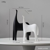 동물 조형물 추상 수지 조각 북유럽 홈 인테리어 라이트 럭셔리 거실 장식 럭셔리 도서 장식 데스크 액세서리 선물, f