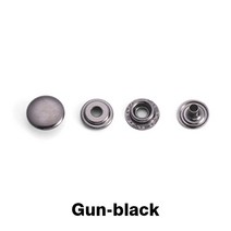 20set pack Brass Leather Snap Fasteners Heavy Duty Poppers Craft Accessory [B00113716], 04-gun-black 12.5mm-(2-113716
