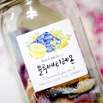 기타 바보사랑[랄라예나]No.65 블루베리레몬 과일청 수제청 스티커 (10매)