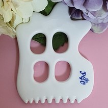 피지오 까미 괄사-도자기 뷰케어 얼굴 전신 바디 케어 셀프 피부관리실 에스테틱 마사지, 1개, 도자기(흰색계열)