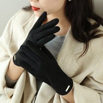 가죽방한장갑 겨울용 따뜻한 스웨이드 가죽 터치 스크린 운전 장갑
