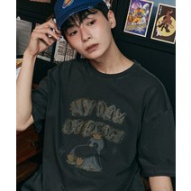 가까이 유니언즈 GAKKAI UNIONS 마이 데이 피그먼트 반팔 티셔츠 차콜