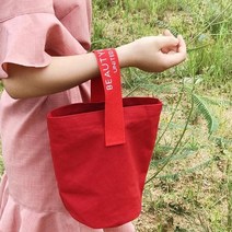 빌헬미나 원통 손목가방 튼튼한에코백 손가방 무지에코백 토트백 미니에코백