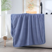 스토리원 2장 와플 벌집 바스 타올 목욕 타월 대형 목욕 수건 U-SSAC16, 블루+블루