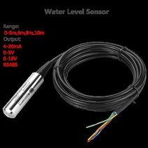 환수 어항환수 엔진양수기 배수펌프 액체 레벨 센서 송신기 물 탱크 압력 컨버터, RS485 Output+5M Range 5M Cable