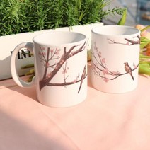 아트박스/꾸밈 pa361-디자인머그컵2p-꽃과새, 본품