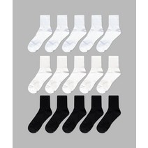 IL-O-GONG-CHIL [10PACK] 1507 모노 트라우져 하프 삭스 _ 화이트/스노우화이트/블랙 MONO TROUSER HALF SOCKS_ WHITE / SNOW BLA
