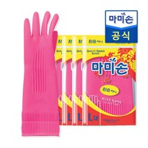 [㈜마미손] 마미손 고무장갑 왼손만하나 대4개, 4개